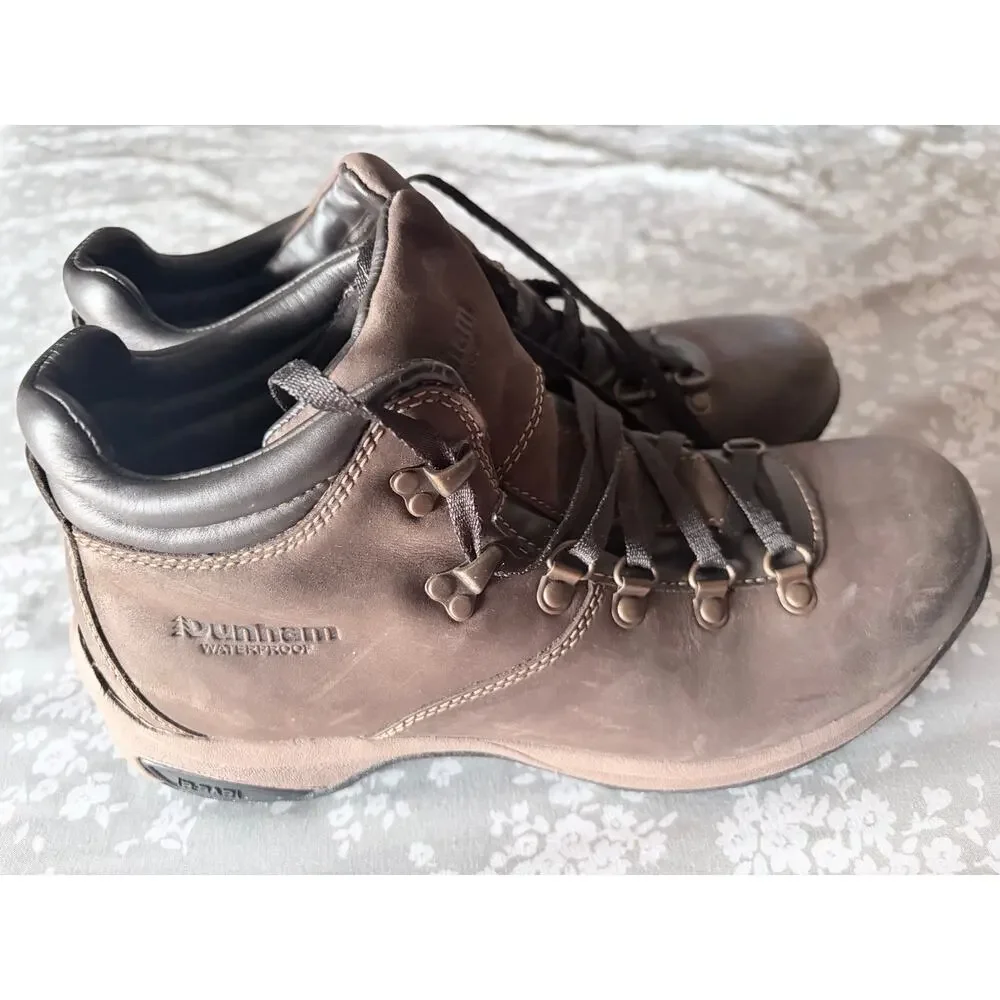 Dunham Ludlow Men's Brown Leather Waterproof Plain Toe Hiking Boots